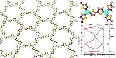 Graphical abstract: Spin-polarized Dirac cones and topological nontriviality in a metal–organic framework Ni2C24S6H12