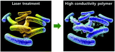 Graphical abstract: Generating semi-metallic conductivity in polymers by laser-driven nanostructural reorganization
