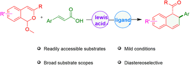 Graphical abstract: Efficient synthesis of dihydronaphthalenes via cerium-catalyzed annulation of 1-alkoxy substituted 1H-isochromenes with cinnamic acids