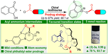 Graphical abstract: Access to chiral phthalidyl ester prodrugs via an isothiourea-catalyzed dynamic kinetic resolution reaction