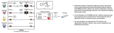 Graphical abstract: Preliminary evidence for the combined efficacy of focused ultrasound blood–brain barrier opening and Re-1 delivery for anxiety and memory improvement in a 3xTg-Alzheimer's disease mouse model