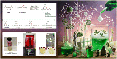 Graphical abstract: 1,3-Diether-2-methacrylates with glycerol skeletons: tunable resins for stereolithography 3D printing