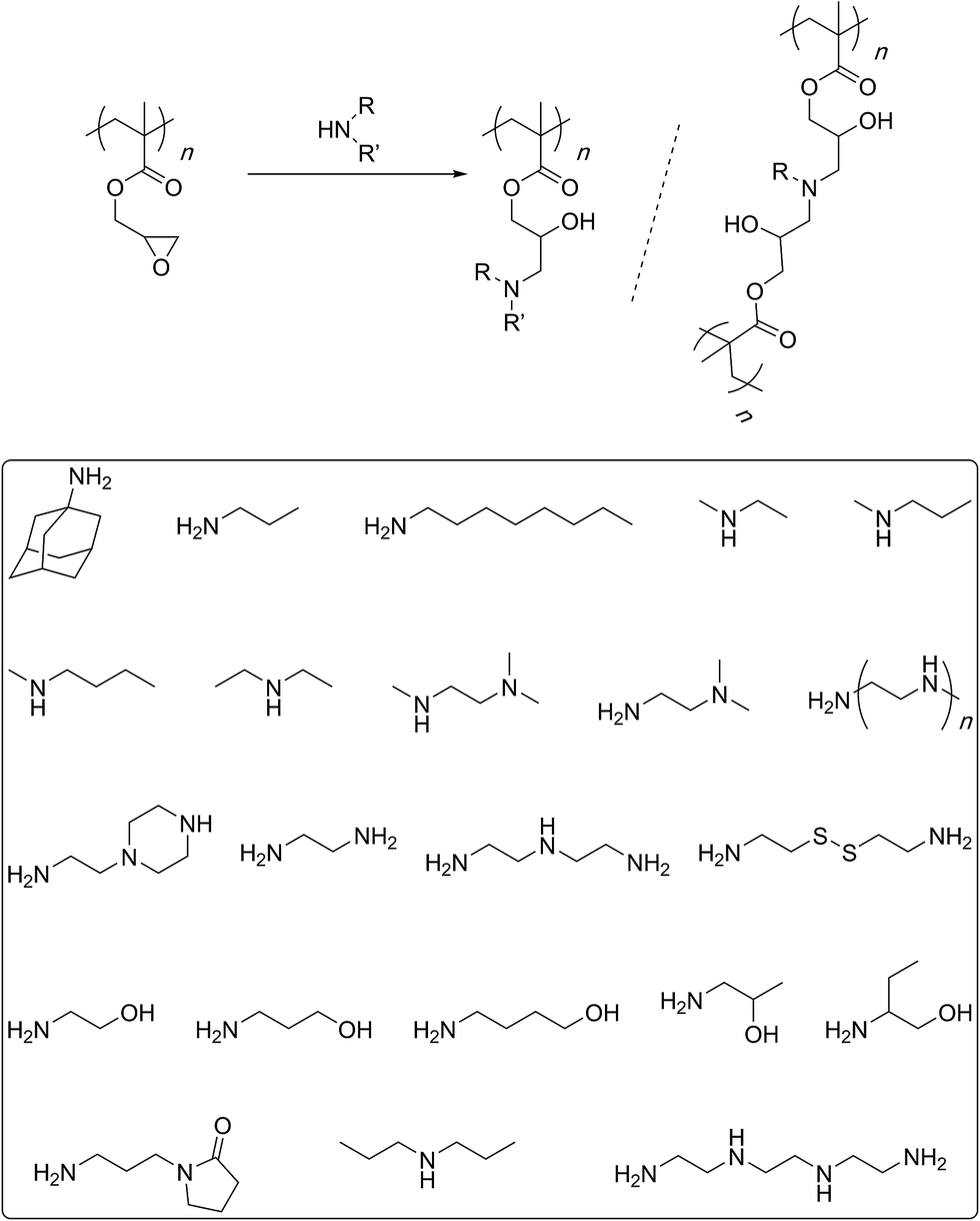 Postpolymerization modification reactions of poly(glycidyl