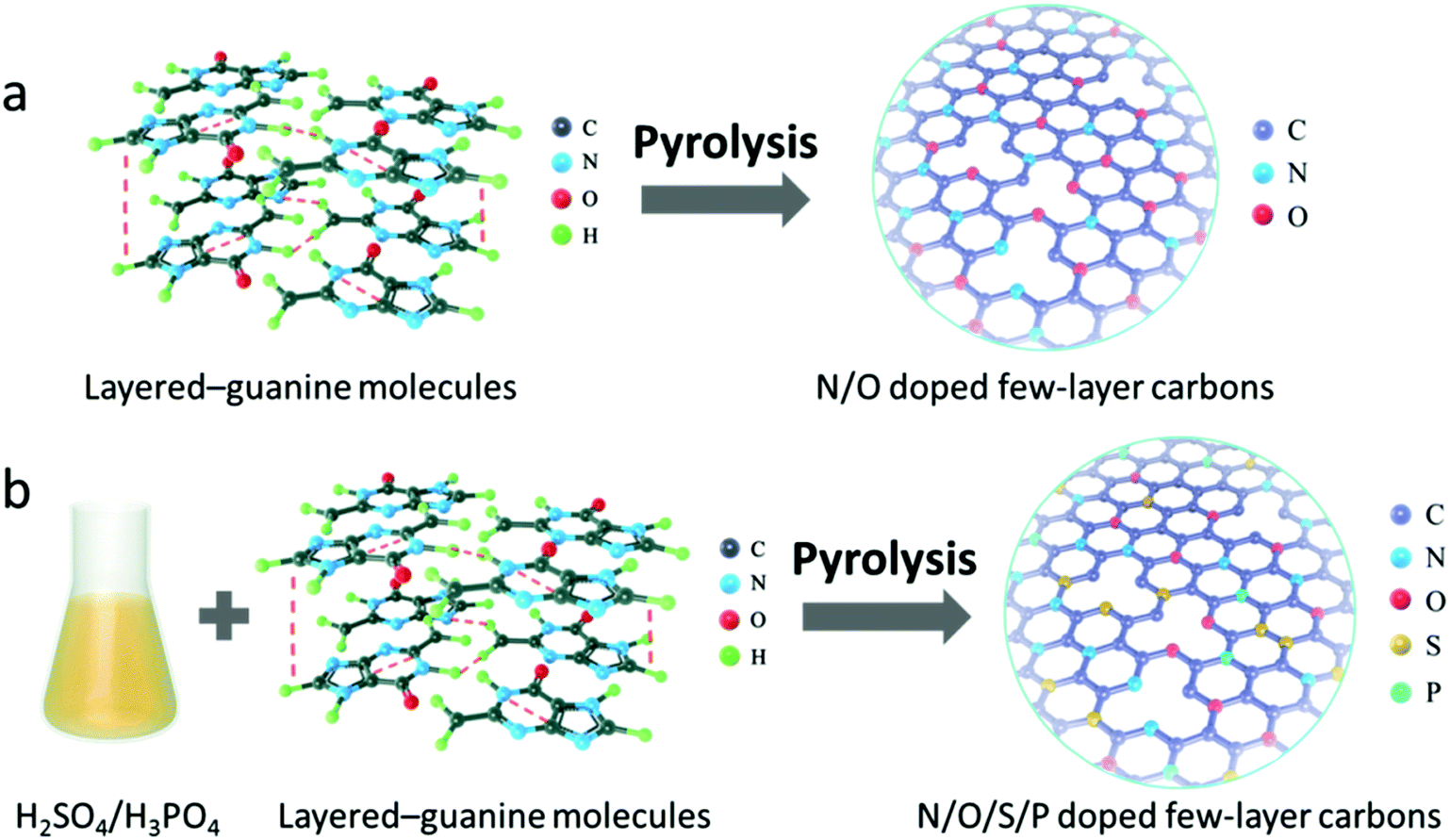 Multiple heteroatomdoped fewlayer carbons for the electrochemical