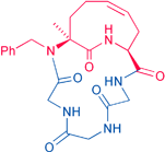 Graphical abstract: Application of tandem Ugi multi-component reaction/ring closing metathesis to the synthesis of a conformationally restricted cyclic pentapeptide