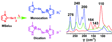 Graphical abstract: Interaction of anti-thyroid drugs with iodine: the isolation of two unusual ionic compounds derived from Se-methimazole