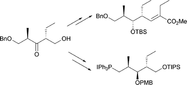 Graphical abstract: Synthesis of a versatile multifunctional building block for the construction of polyketide natural products containing ethyl side-chains