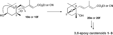 Graphical abstract: Total synthesis of cucurbitaxanthin A, cycloviolaxanthin and capsanthin 3,6-epoxide by applying a regioselective ring opening of tetrasubstituted epoxides