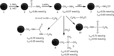 Graphical abstract: Access to a primary aminosporopollenin solid support from plant spores