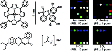 Graphical abstract: A colorimetric sensor array for identification of toxic gases below permissible exposure limits