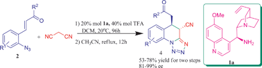 Graphical abstract: The organocatalytic two-step synthesis of diversely functionalized tricyclic tetrazoles