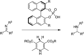 Graphical abstract: Organocatalytic asymmetric transfer hydrogenation of imines