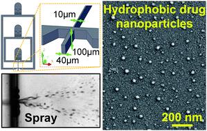 Graphical abstract: Early development drug formulation on a chip: Fabrication of nanoparticles using a microfluidic spray dryer