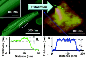 Graphical abstract: Atomically thin layers of MoS2via a two step thermal evaporation–exfoliation method