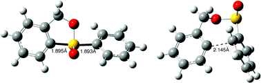 Graphical abstract: Intramolecular homolytic substitution of sulfinates and sulfinamides – a computational study