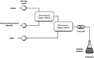 Graphical abstract: Preparation of amides mediated by isopropylmagnesium chloride under continuous flow conditions