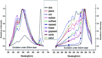 Graphical abstract: Classification of edible oils using 532 nm laser-induced fluorescence combined with support vector machine