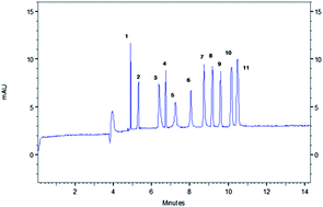 Graphical abstract: Determination of eleven flavonoids in chamomile and linden extracts by capillary electrophoresis