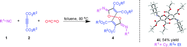 Graphical abstract: Dual 1,3-dipolar cycloaddition of carbon dioxide: two C [[double bond, length as m-dash]] O bonds of CO2 react in one reaction