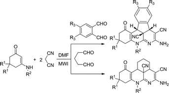 Graphical abstract: Highly efficient construction of pentacyclic benzo[b]indeno-[1,2,3-de][1,8]naphthyridine derivatives via four-component domino reaction