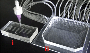 Graphical abstract: A continuous-flow high-throughput microfluidic device for airborne bacteria PCR detection