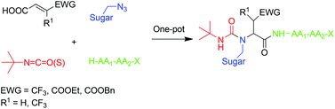 Graphical abstract: Multi-component synthesis of peptide–sugar conjugates