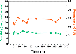 Graphical abstract: Highly permeable poly(ethylene oxide) with silver nanoparticles for facilitated olefin transport