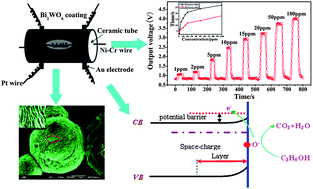 Graphical abstract: Synthesis of mesoporous Bi2WO6 architectures and their gas sensitivity to ethanol