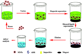 Graphical abstract: Magnetic solid-phase extraction based on a trimethylstearylammonium bromide coated Fe3O4/SiO2 composite for determination of adriamycin hydrochloride in human plasma and urine by HPLC-FLD