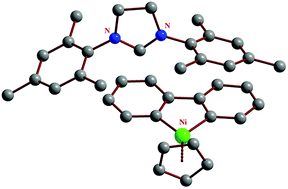 Graphical abstract: Novel imidazolium and imidazolinium salts containing the 9-nickelafluorenyl anion – synthesis, structures and reactivity