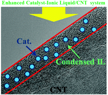 Graphical abstract: Heterogenization of homogenous reaction system on carbon surface with ionic liquid as mediator