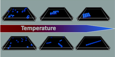 Graphical abstract: Directional self-assembly of permanently magnetised nanocubes in quasi two dimensional layers