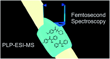 Graphical abstract: Studying the polymerization initiation efficiency of acetophenone-type initiators via PLP-ESI-MS and femtosecond spectroscopy