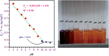 Graphical abstract: pH-dependent redox mechanism and evaluation of kinetic and thermodynamic parameters of a novel anthraquinone