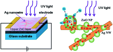 Graphical abstract: High-performance ZnO/Ag Nanowire/ZnO composite film UV photodetectors with large area and low operating voltage