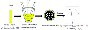 Graphical abstract: Determination of Se(iv) as a 5-nitropiazselenol complex by adsorptive stripping voltammetry at an in situ plated bismuth film electrode