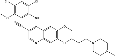 Graphical abstract: Determination of bosutinib in mice plasma and tissue by UPLC-MS/MS and its application to the pharmacokinetic and tissue distribution study