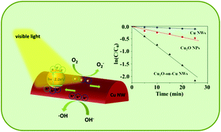 Graphical abstract: Assembly synthesis of Cu2O-on-Cu nanowires with visible-light-enhanced photocatalytic activity