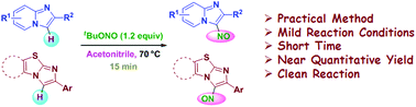Graphical abstract: Regioselective synthesis of nitrosoimidazoheterocycles using tert-butyl nitrite