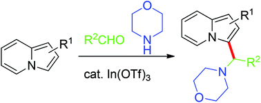 Graphical abstract: C3 functionalization of indolizines via In(iii)-catalyzed three-component reaction