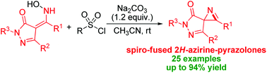 Graphical abstract: A Neber approach for the synthesis of spiro-fused 2H-azirine-pyrazolone