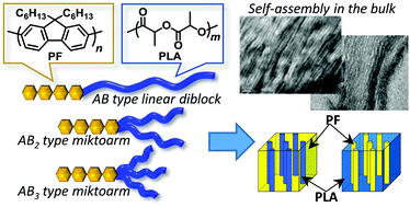 Graphical abstract: Rod–coil type miktoarm star copolymers consisting of polyfluorene and polylactide: precise synthesis and structure–morphology relationship