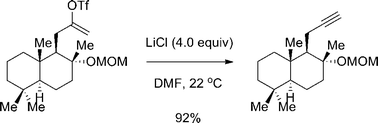 Graphical abstract: A mild preparation of alkynes from alkenyl triflates