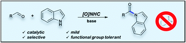 Graphical abstract: Oxidative organocatalytic chemoselective N-acylation of heterocycles with aromatic and conjugated aldehydes