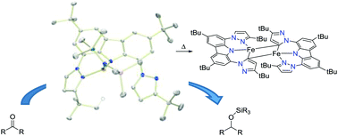 Graphical abstract: Synthesis and characterization of an iron complex bearing a hemilabile NNN-pincer for catalytic hydrosilylation of organic carbonyl compounds