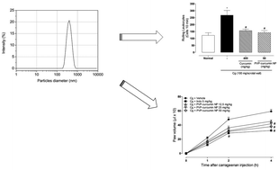 Graphical abstract: Evaluation of the in vivo acute antiinflammatory response of curcumin-loaded nanoparticles