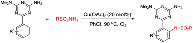 Graphical abstract: 2,4-Diamino-1,3,5-triazine-enabled Cu-catalyzed direct sulfonamidation of aromatic C–H bonds