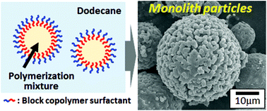 Graphical abstract: Versatile preparation of surface-skinless particles of epoxy resin-based monoliths using a well-defined diblock copolymer surfactant