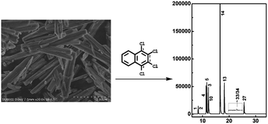 Graphical abstract: Degradation of one-side fully-chlorinated 1,2,3,4-tetrachloronaphthalene over Fe–Al composite oxides and its hypothesized reaction mechanism
