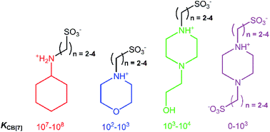 Graphical abstract: Cucurbit[7]uril complexations of Good's buffers